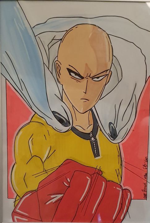 One Punch Man, Drawing by El Faban | Artmajeur