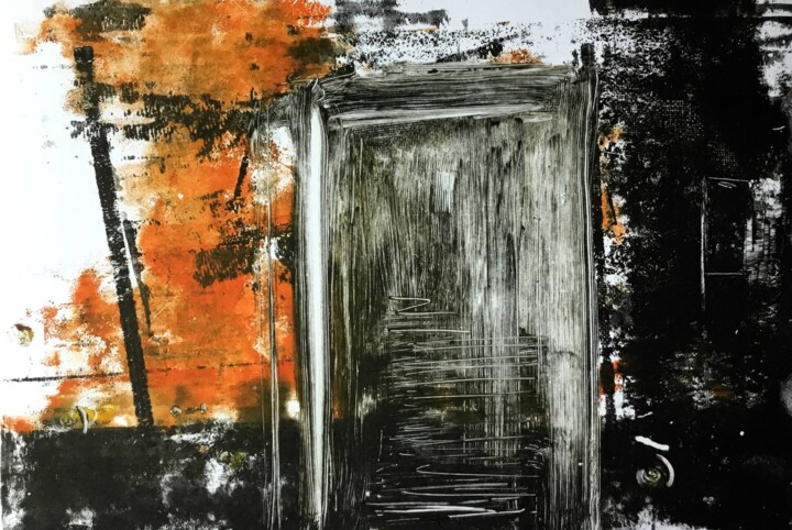 Estampas & grabados titulada "The door" por Fabian Bertona, Obra de arte original, Grabado