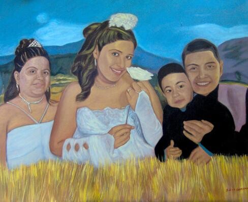 Painting titled "childrens" by Fabian Guerrero, Original Artwork