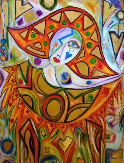 Pintura titulada "Carnaval 2" por Fabiana Basso, Obra de arte original