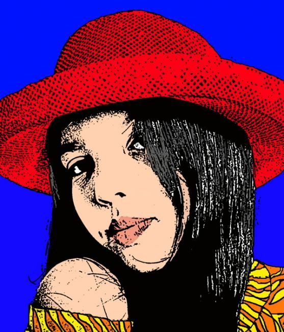 Fotografía titulada "Retrato POP ART" por Fabiana Flores Prieto, Obra de arte original