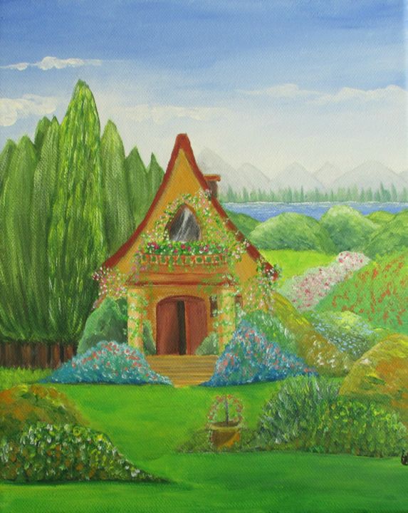 Peinture intitulée "Paisaje de primavera" par Fabiana Iglesias, Œuvre d'art originale, Acrylique Monté sur Châssis en bois