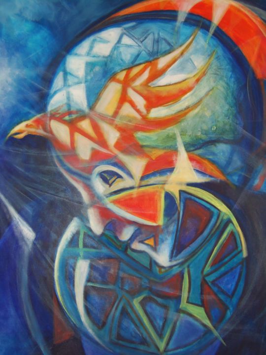 Painting titled "Liberdade" by F.Freitas, Original Artwork, Acrylic