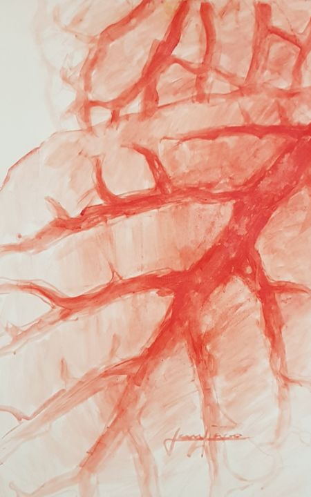 Pintura intitulada "Fitônia 5" por Santiago - Artista Plástico, Obras de arte originais, Aquarela