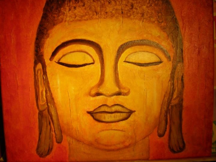 Painting titled "bouddha" by Fabie, Original Artwork