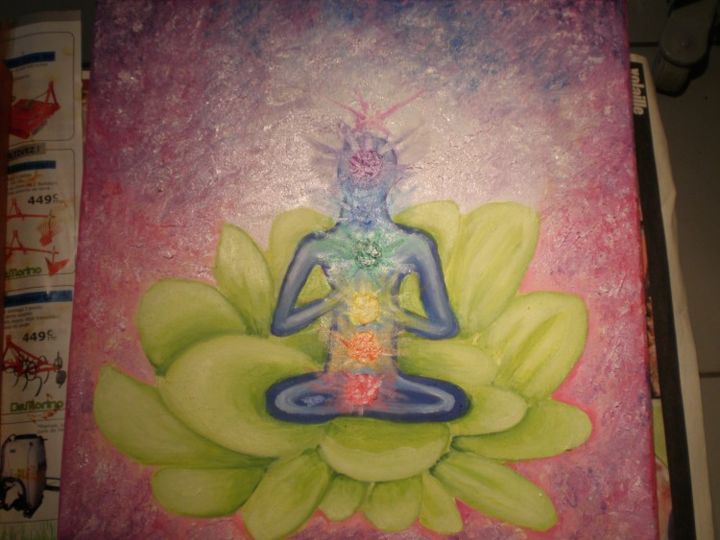 Painting titled "chakra" by Fabie, Original Artwork