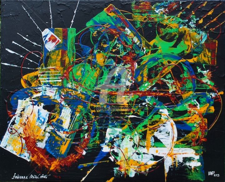 Painting titled "embuscade.jpg" by Fabienne Ariaspetit, Original Artwork