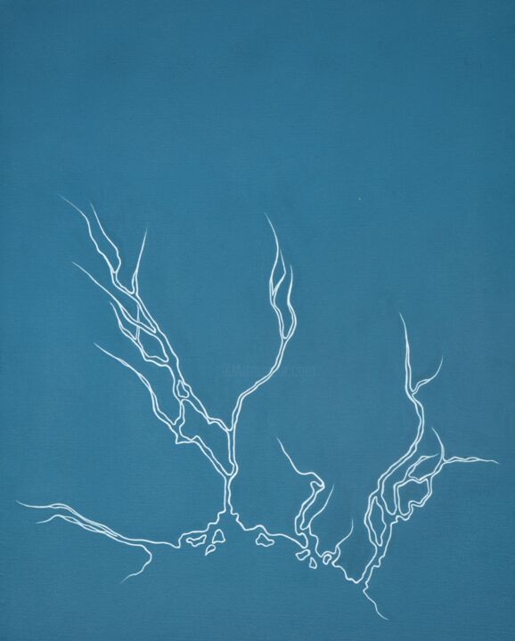 Peinture intitulée "Neurones Franguemen…" par Fabienne Fol, Œuvre d'art originale, Acrylique