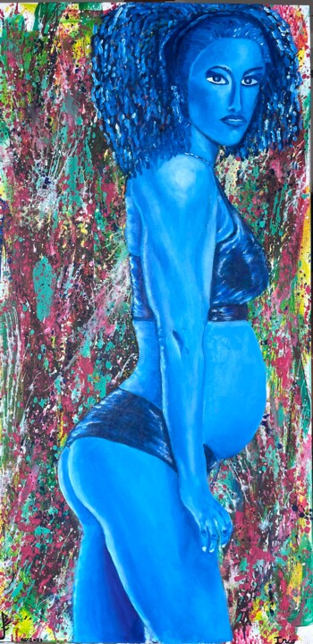 Pintura titulada "Iris" por Fabienne Jean-Marie-Flore, Obra de arte original, Oleo
