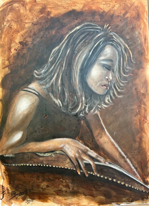 Pintura titulada "Songe" por Fabienne Jean-Marie-Flore, Obra de arte original, Oleo Montado en Bastidor de camilla de madera