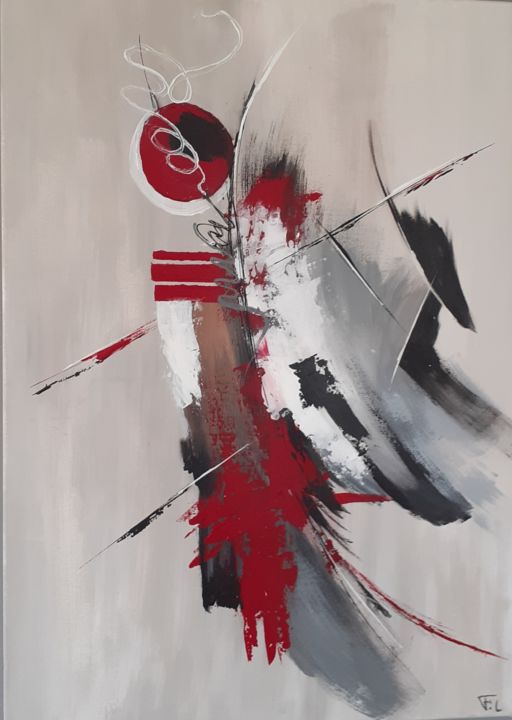 Peinture intitulée "Abstraction 2" par Fabienne Lethenet, Œuvre d'art originale, Acrylique