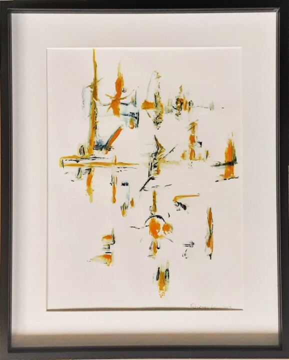 Peinture intitulée "Voyage Dans L'Abstr…" par Fabienne Letondeur, Œuvre d'art originale, Huile Monté sur Autre panneau rigide