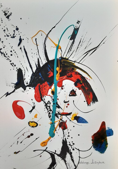 Peinture intitulée "Pouce 👍" par Fabienne Letondeur, Œuvre d'art originale, Acrylique Monté sur Autre panneau rigide