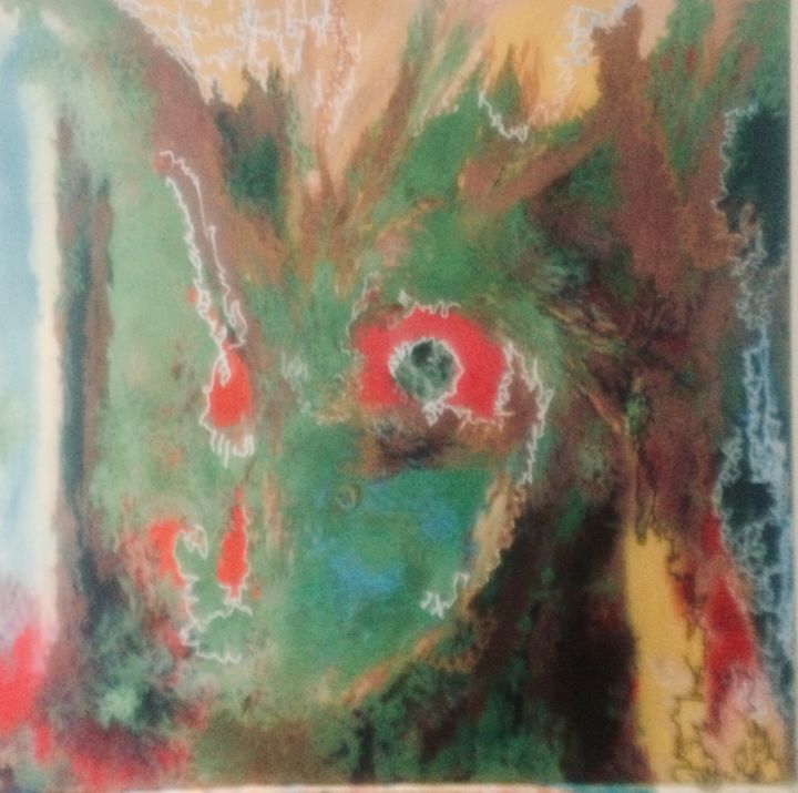 Peinture intitulée "combat d'aimerode" par Antoinette Sanchez, Œuvre d'art originale, Acrylique