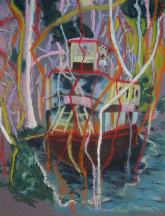 Malarstwo zatytułowany „bateau prisonnier” autorstwa Munro, Oryginalna praca, Inny