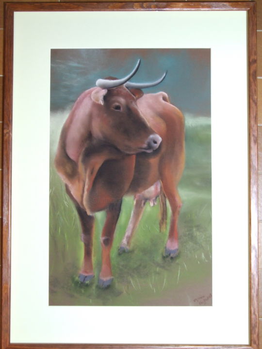 Peinture intitulée "ah la vache!" par Munro, Œuvre d'art originale