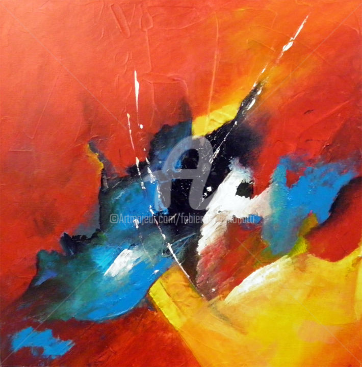 Картина под названием "Intrusion" - Fasi, Подлинное произведение искусства, Акрил