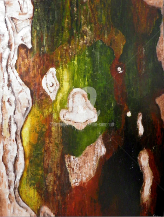 Malerei mit dem Titel "Chagrin" von Fasi, Original-Kunstwerk, Acryl