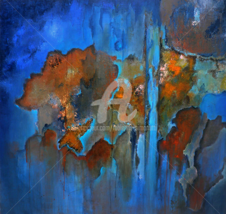 Malerei mit dem Titel "Rouille 2" von Fasi, Original-Kunstwerk, Acryl