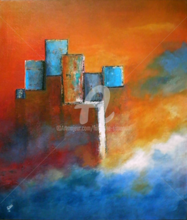 Painting titled "Emergence 2" by Fasi, Original Artwork, Acrylic