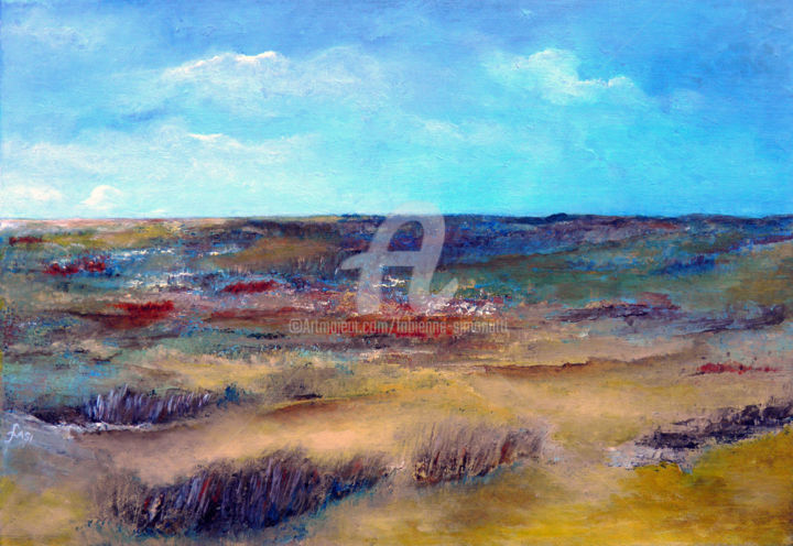 Peinture intitulée "La lande" par Fasi, Œuvre d'art originale, Acrylique