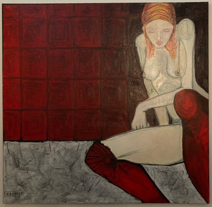 Pittura intitolato "Red12" da Fabio Tresca, Opera d'arte originale, Olio