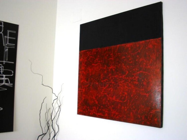 Pittura intitolato "Red01" da Fabio Tresca, Opera d'arte originale, Olio