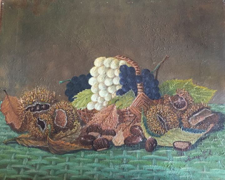 Painting titled "Natura morta" by Angelo Franzetti, Original Artwork, Oil