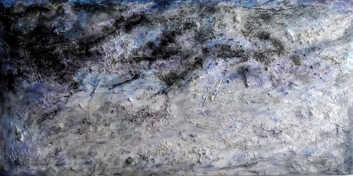 Painting titled "Stratificazioni" by Fabio Brambilla (Fabiobram), Original Art, Polymer clay