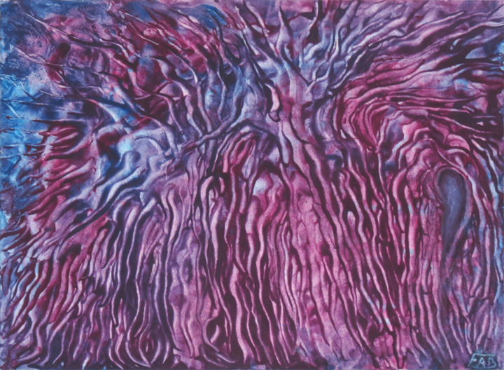 Pittura intitolato "Jaillisement neuron…" da Fabrice Cadet, Opera d'arte originale, Acrilico