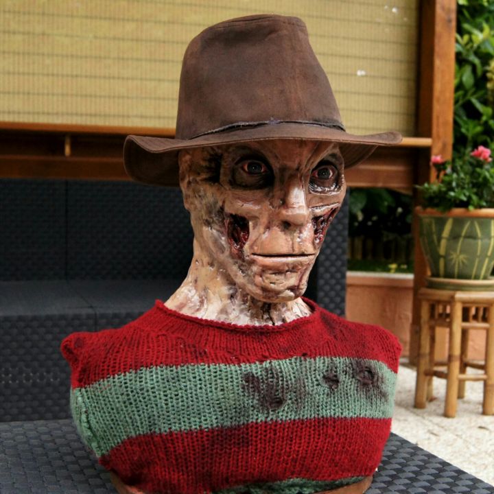 Sculpture titled "Freddy Krueger rema…" by Flgendre, Original Artwork, Ceramics