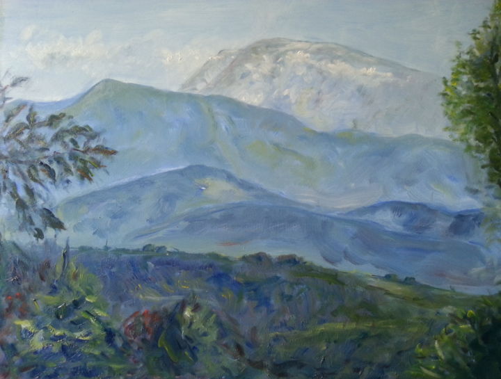 Peinture intitulée "impressions-la-mont…" par Fabrice Gerin, Œuvre d'art originale, Huile