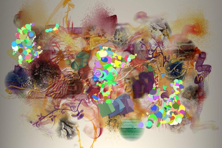 Arts numériques intitulée "Subtile" par Fabrice Huguenin-Virchaux, Œuvre d'art originale, Peinture numérique