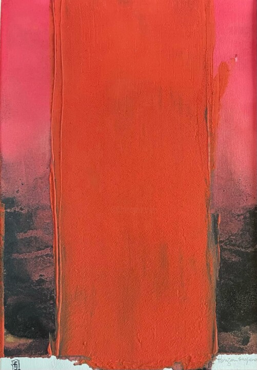 Ζωγραφική με τίτλο "horizon suspendu 4" από Fabrice Janvier, Αυθεντικά έργα τέχνης, Ακρυλικό