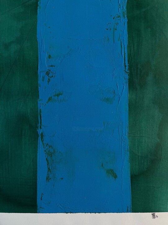Ζωγραφική με τίτλο "horizon suspendu 5" από Fabrice Janvier, Αυθεντικά έργα τέχνης, Ακρυλικό