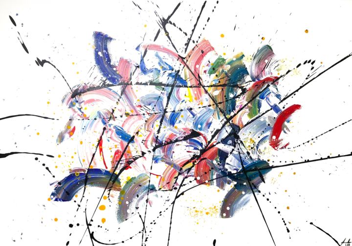 Картина под названием "Weird dreams" - Fabrice Anglade, Подлинное произведение искусства, Акрил Установлен на Деревянная рам…