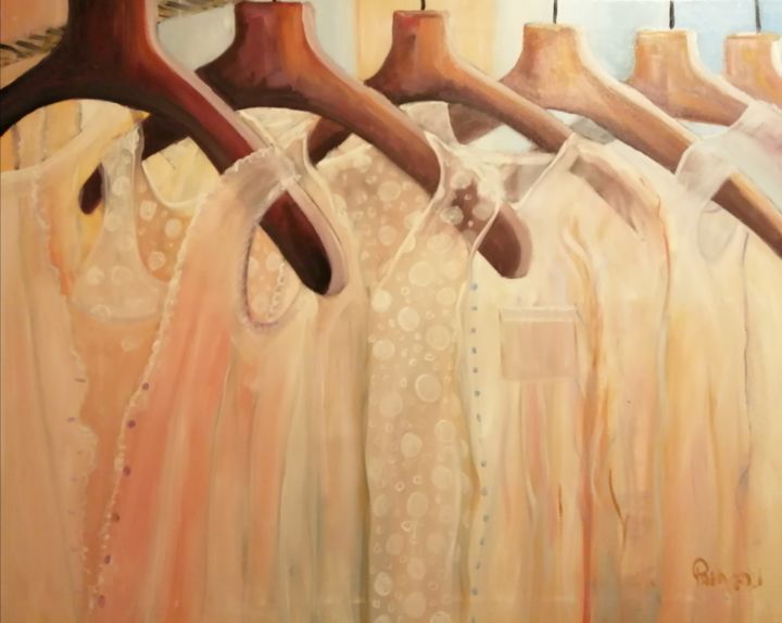 Painting titled "dressing" by Fabrice Pavageau, Original Artwork, Oil