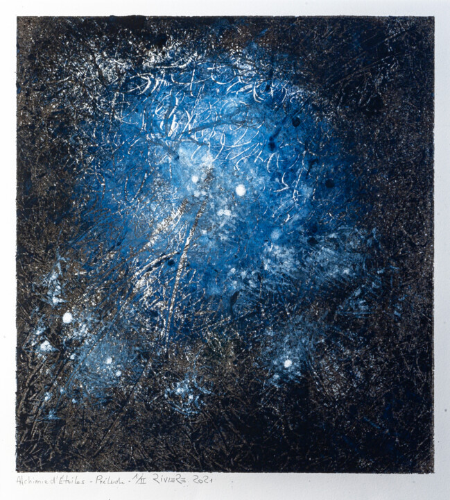 Gravures & estampes intitulée "Prélude (1/II)" par Fabrice Rivière, Œuvre d'art originale, Monotype