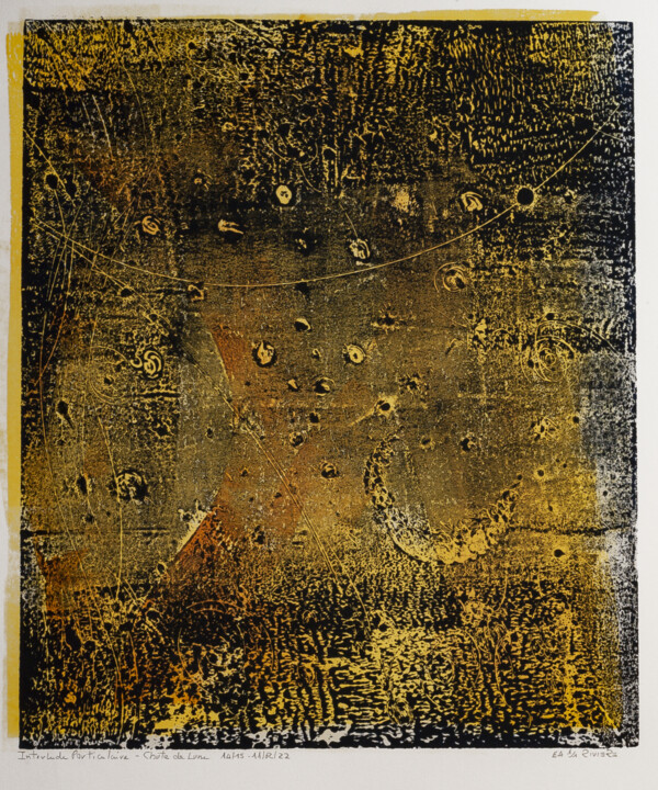 Printmaking titled "Chute de lune 14I15…" by Fabrice Rivière, Original Artwork, Monotype