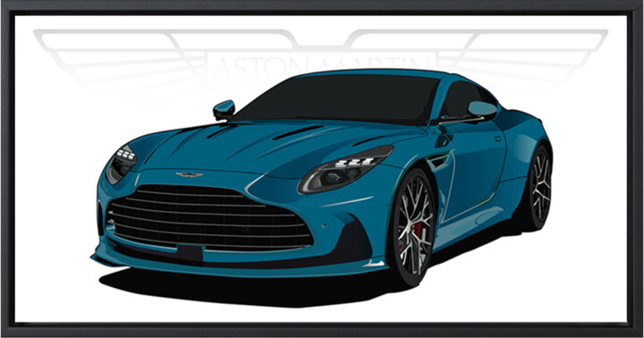 Картина под названием "Aston Martin DB12 (…" - Fabrice Vandevelde (Mr.Bleu), Подлинное произведение искусства, Цифровая живо…
