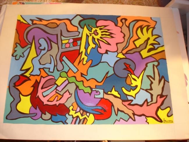Painting titled "FAB4" by Fabrice Galland, Original Artwork