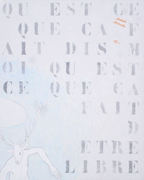 Malarstwo zatytułowany „etre-libre-100x81.j…” autorstwa Fabrice Réhel, Oryginalna praca, Akryl