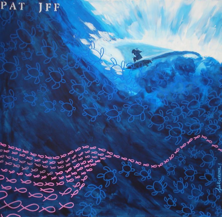 Painting titled "PAT JFF" by Fabrice Réhel, Original Artwork, Acrylic