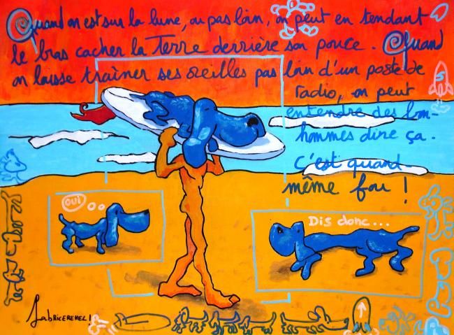 Drawing titled "quand-on-est-sur-la…" by Fabrice Réhel, Original Artwork