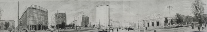 Collages titled "Stazione centrale M…" by Fabrizio Boldrini, Original Artwork, Pencil