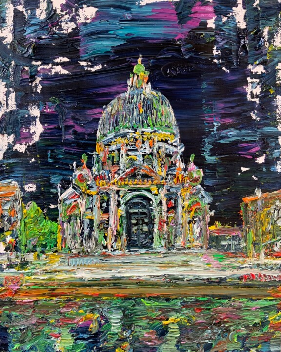 Peinture intitulée "SANTA MARIA DELLA S…" par Lautir, Œuvre d'art originale, Huile