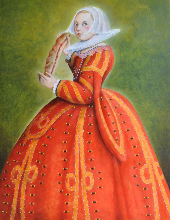 Pittura intitolato "GIANCA" da Fabrizio Riccardi, Opera d'arte originale,