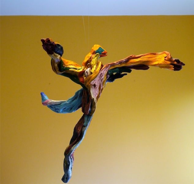 Escultura titulada "Giustizia alata" por Fabrizio Paris, Obra de arte original, Madera