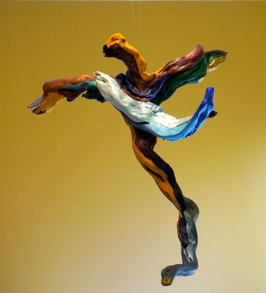 Escultura titulada "Giustizia alata" por Fabrizio Paris, Obra de arte original, Madera