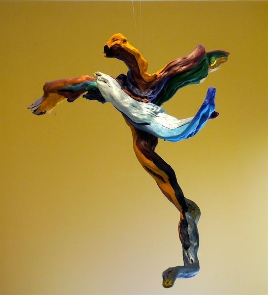 Sculpture titled "Giustizia alata" by Fabrizio Paris, Original Artwork, Wood